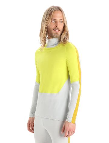 Ether / Shine Icebreaker Merino 200 Sonebula Long Sleeve High Neck Thermal Top Men's Base Layers | AU 1345VRWD